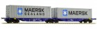 40274 ACME Articulated Container car type Sggmrss 90 of RurtalBahn loaded with containers